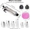 Professional Cake Decorating Kit with 6 Stainless Steel Icing Nozzles